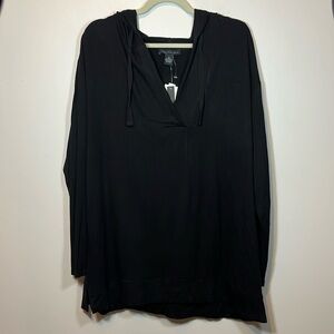 Joan vass New York 1x long sleeve hooded top NWT